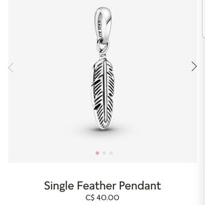COPY - Brand New Pandora Feather Pendant